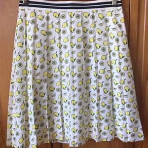 J. Crew Lemon Pleated Skirt